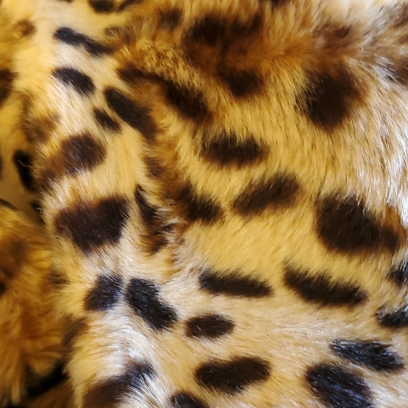 Faux Fur Cheetah/Leopard Coat by east 5th – Size L - Picture 10 of 13